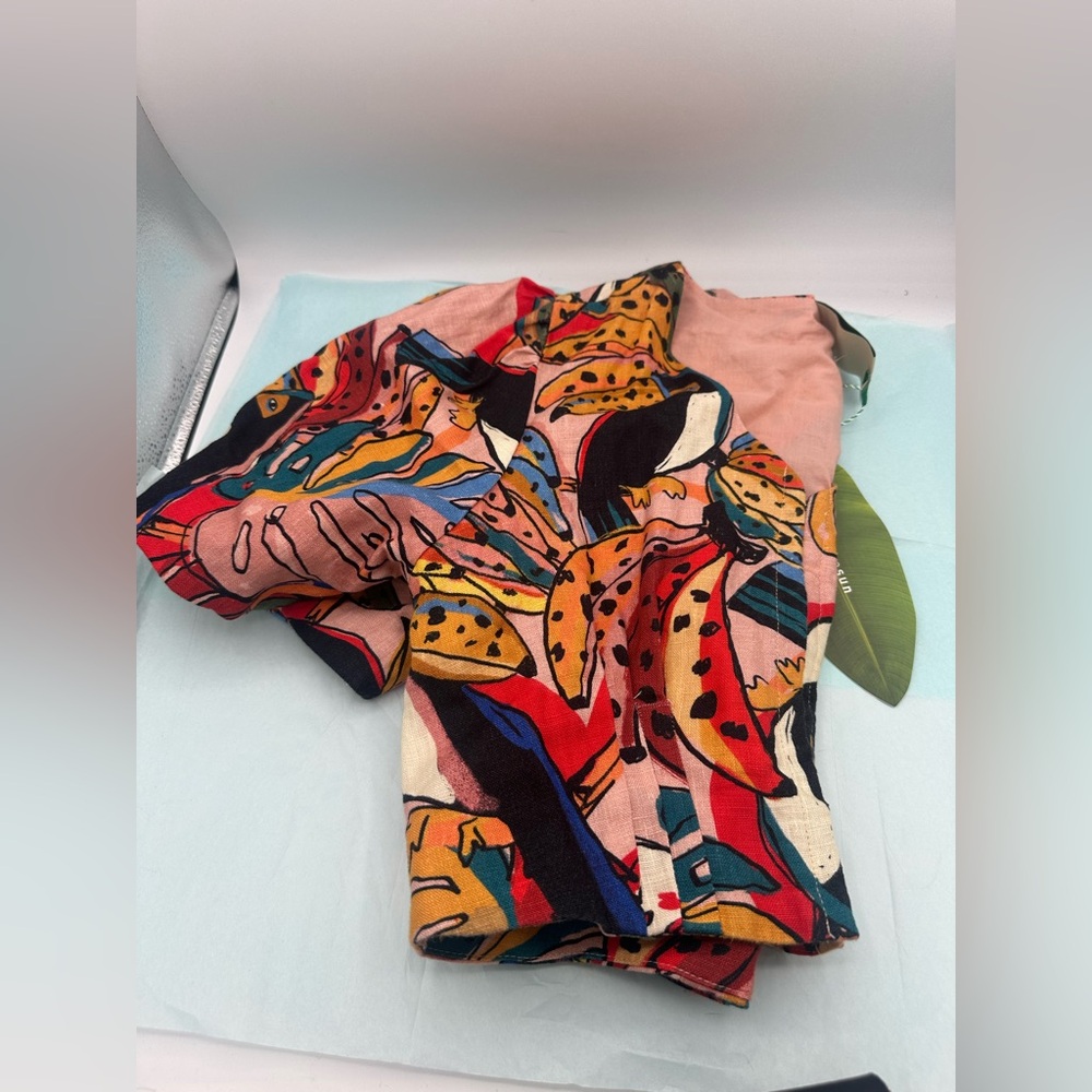 FARM Rio Multicolor Abstract Crop Top - Picture 5 of 6
